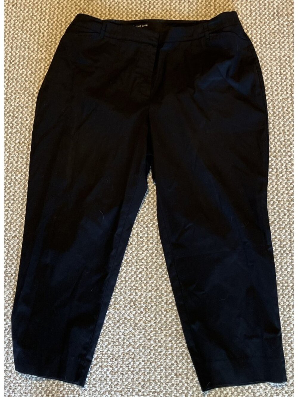 Talbots Perfect Crop Curvy 18W Side Elastic Black 26” Inseam
